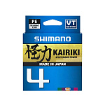 Плетенка Shimano Kairiki 4 PE 150 м 0.19мм 11.6кг разноцветная