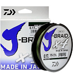 Плетеный шнур Daiwa J-braid X4 135м 0.17мм Dark Green