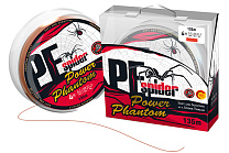 Шнур Power Phantom 8x, PE Spider, 135м, оранжевый #4, 0,3мм, 31,3кг