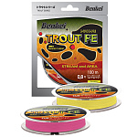 Шнур Benkei Trout PE 100м #0.2 0.074мм/2кг желтый fluo