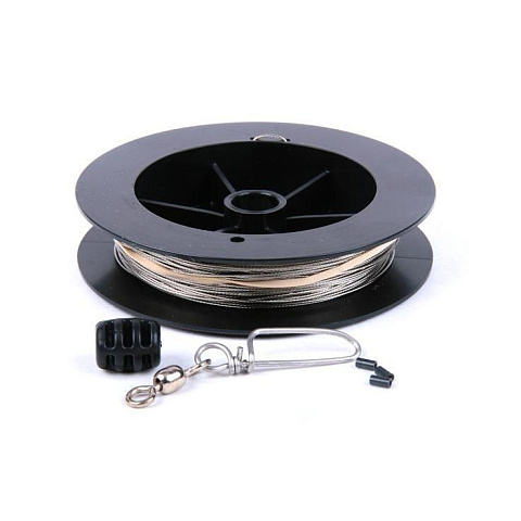 Трос для даунриггера Scotty 1002K (121 метр) c зажимами и карабином