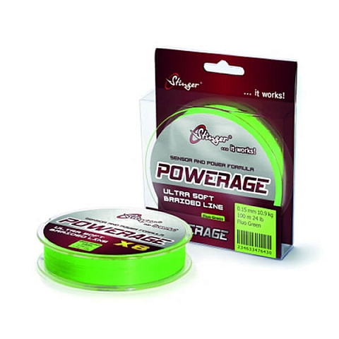 Шнур Stinger PowerAge X8 150m Fl.Green 0,10