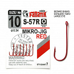 Крючки для микроджига Fanatik S-57 RED #10 (7шт)