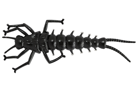 Силиконовая приманка LureMax STONE FLY 2,5"/6,5 см,006-Black (8 шт)