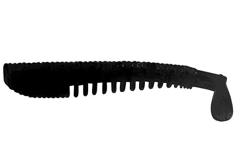 Виброхвост LureMax YOBBO 2,5" / 6см, LSY3-006 Black (10 шт.)