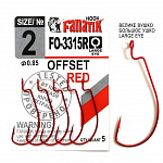 Офсетные крючки Fanatik FO-3315 RED #2 (5шт)