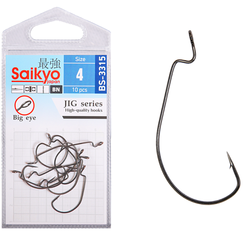 Крючки офсетные Saikyo BS-3315 BN № 4 (10 шт)