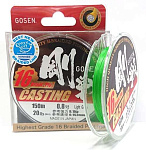 Шнур Gosen Casting 16 braid 150м Light Green #1.5 (0,216mm) 15,1kg