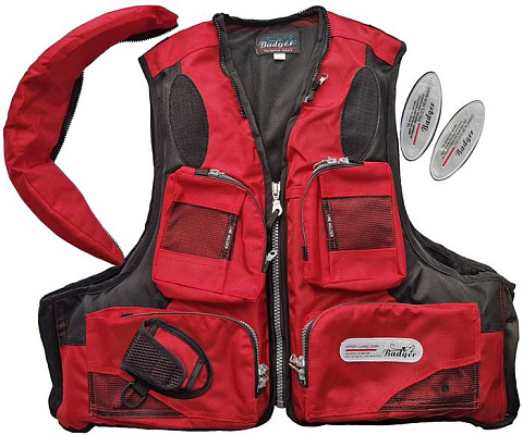 Жилет рыболовный (плавающий) Aqua Sport красный