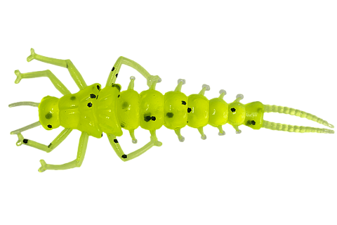 Силиконовая приманка LureMax STONE FLY 2,5"/6,5 см,002-Lime Pepper (8 шт)