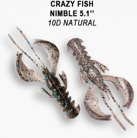 Приманка Crazy Fish Nimble 4" 43-100-10d-6