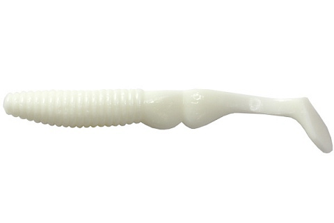 Виброхвост LureMax BUTCHER 3''/7,5см, LSB3-009 White UV (7 шт.)