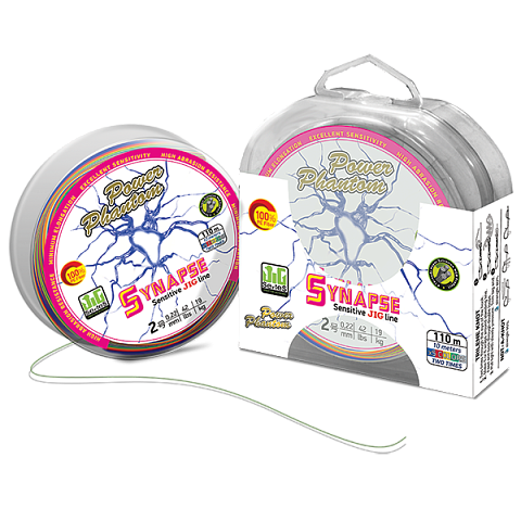Шнур Power Phantom Synapse PE 150m, multicolor #3 (24,9кг), 0,27mm