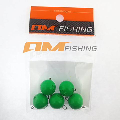 Чебурашка разборная AM Fishing зеленый 20гр (5шт)