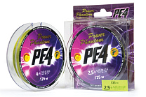 Шнур Power Phantom PE4, 135м, зеленый #2, 0,22мм, 11,8кг