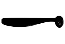 Виброхвост LureMax SLIM SHAD 4''/9,5см, LSSLS4-07-006 Black (7 шт.)
