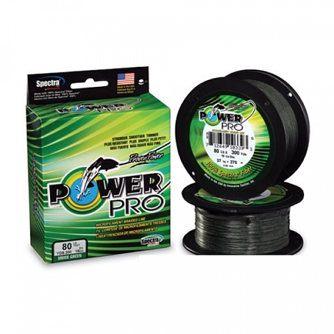 Плетеный шнур Power Pro 1370 м Moss Green 0.41мм/40кг