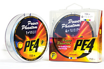 Шнур Power Phantom PE4, 110м, многоцветный #1,2, 0,18мм, 8,6кг