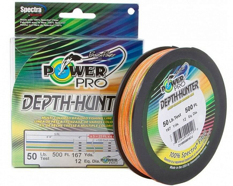 Плетеный шнур Power Pro 150 м разноцветный 0,06/3кг