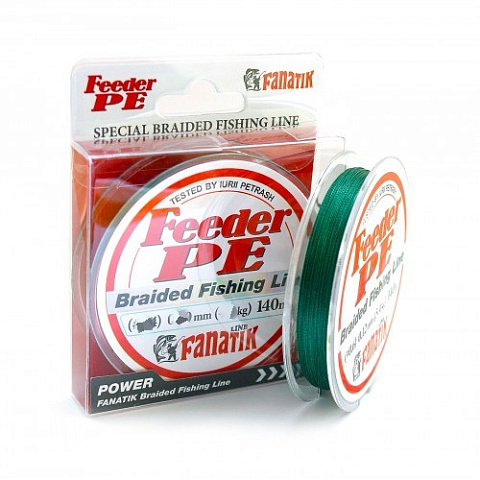 Плетеный шнур Fanatik Feeder PE X4 140м (#1,2) 0,18мм. GREEN