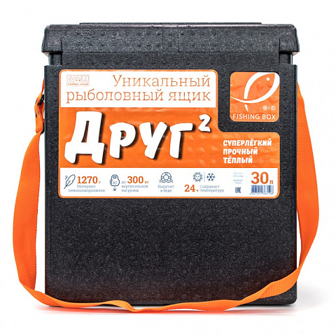 Рыболовный ящик Camping World Друг-2 30 л черный (до 300кг)