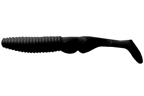 Виброхвост LureMax BUTCHER 3''/7,5см, LSB3-006 Black (7 шт.)
