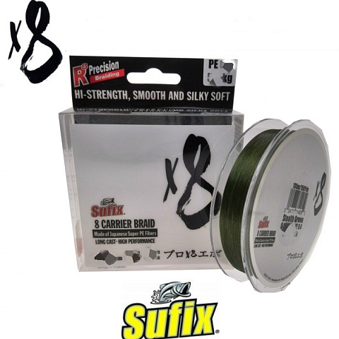Плетеный шнур Sufix X8 135м 0.18мм 15.5кг зеленый