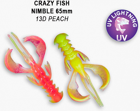 Приманка Crazy Fish Nimble 2.5" 44-65-13d-6