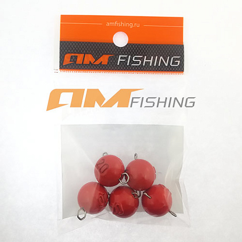Чебурашка разборная AM Fishing красный 12гр (5шт)