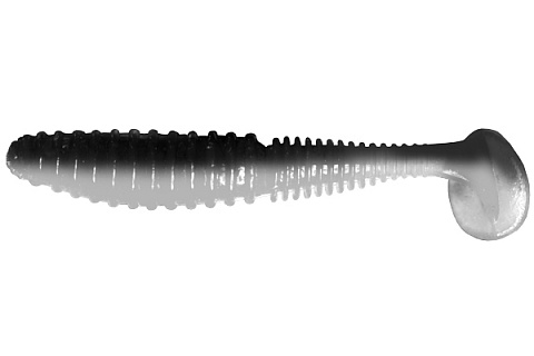Виброхвост LureMax AYAME 4''/9,5см, LSA4-027 Black Shad (10 шт.)