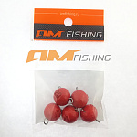 Чебурашка разборная AM Fishing красный 2.5гр (5шт)