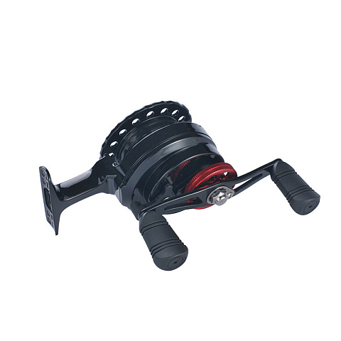 Катушка зимняя мультипликаторная черная праворукая