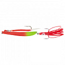 Пилькер Bottom Strike BiColor Pilk 700g #4 Fl.Red-Fl.Chart/GLOW #10/0