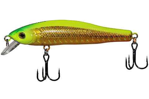 Воблер LureMax Jet Minnow 70SF-007-Flash Chartreuse, 6гр, медленно всплывающий