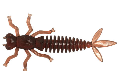 Силиконовая приманка LureMax KARAKATITSA 3''/7,5 см, 003 - Motor Oil (6шт)