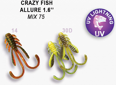 Приманка Crazy Fish Allure 1.6" 23-40-М75-6