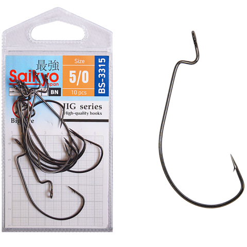 Крючки офсетные Saikyo BS-3315 BN №5/0 (10 шт)