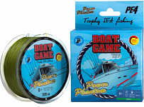 Шнур Power Phantom Boat, 300m, green #8 0,47мм, 48.5кг