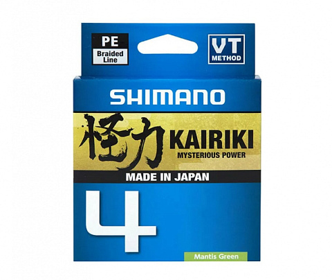 Плетенка Shimano Kairiki 4 PE 150 м 0.28мм 26кг зеленая