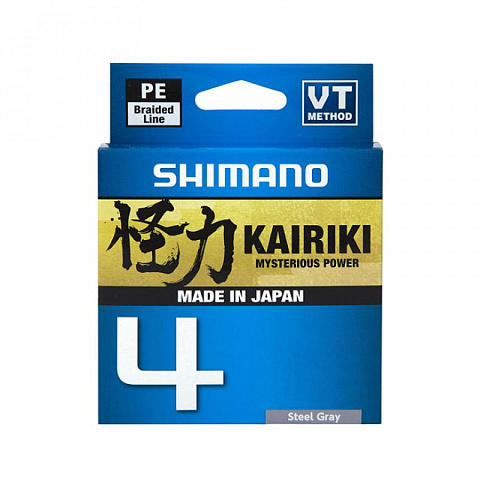 Плетенка Shimano Kairiki 4 PE 150 м 0.230мм 18.6кг серая