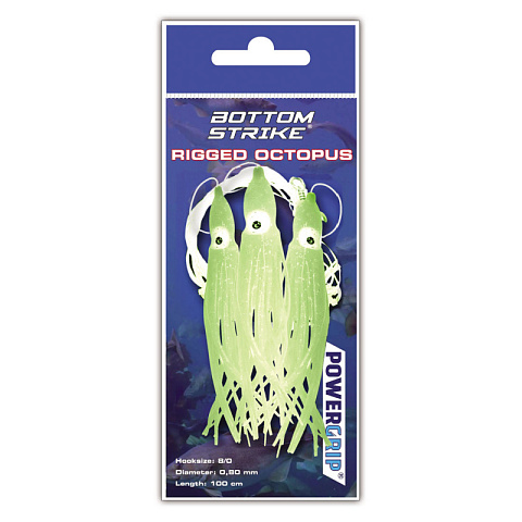 Сабики Bottom Strike Rigged Octopus #8/0 0.80мм Glow