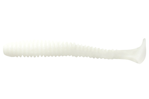 Виброхвост LureMax SENSOR 4''/10см, LSSR4-020 Glow White (10 шт.)