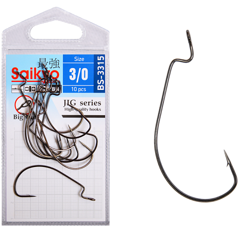 Крючки офсетные Saikyo BS-3315 BN №3/0 (10 шт)