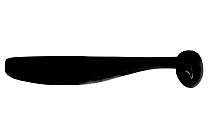 Виброхвост LureMax SLIM SHAD 4''/9,5см, LSSLS4-006 Black (10 шт.)