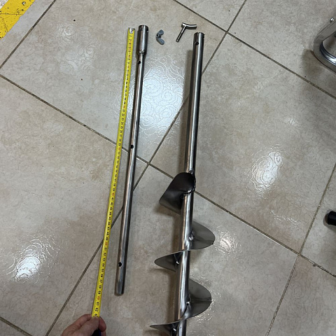 Шнек титановый телескопический под шуруповерт 130мм