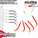 Снасточка морская Kujira Paternoster Gummi Eel SP008 H5 №5/0 Lumo-Red
